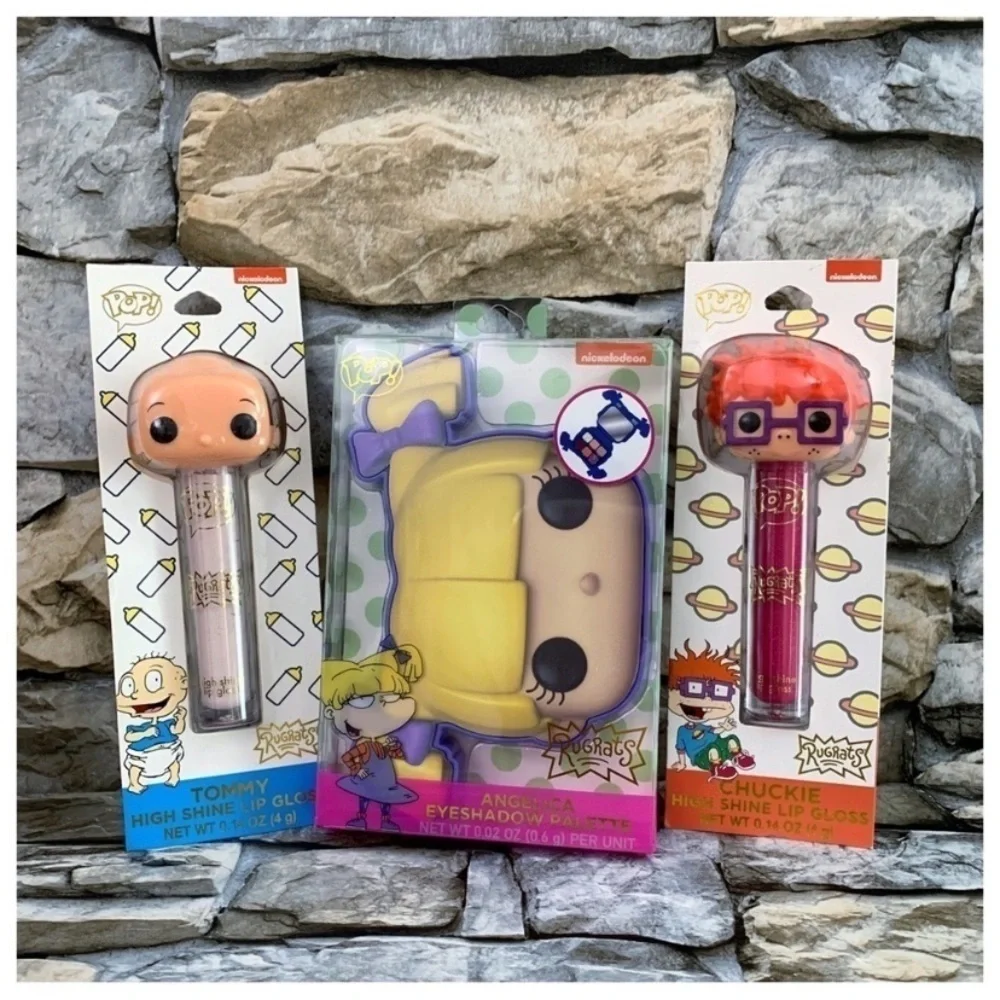 Rugrats x Funko Pop Eyeshadow Palette Angelica Tommy Chuckie Lip Gloss Set New